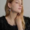 MUSE BY ROSE SAPPHIRE EYE LOGO EARRING [silver