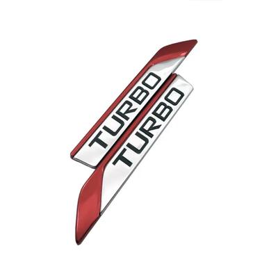 Paar Chrom Metall Turbo Logo Auto Emblem 3D Seite Kotflügel Abzeichen Auto Aufkleber Sport Aufkleber