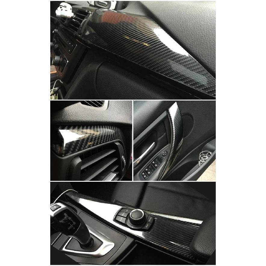 Rouleau de Ruban Adhésif Vinyle Fibre de Carbone 6D Noir Brillant 3/5/7/10CM Film Carbone Bandes Autocollants de Voiture Pour Pilier Capot Toit Porte
