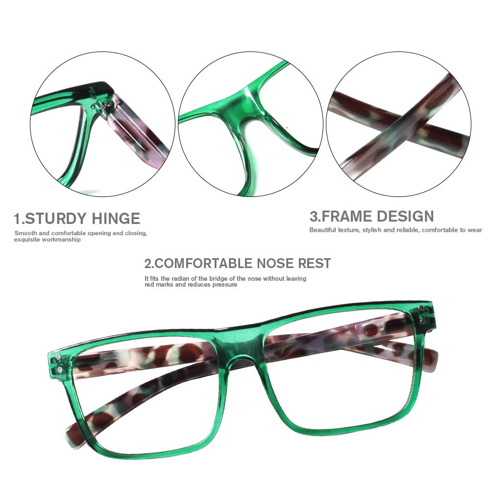 High Quality Prescription Eyeglasses Fashion Printed HD Lenses Spring Hinged Reading Glasses Diopter +1.0+2.0+3.0+4.0+5.0+6.0