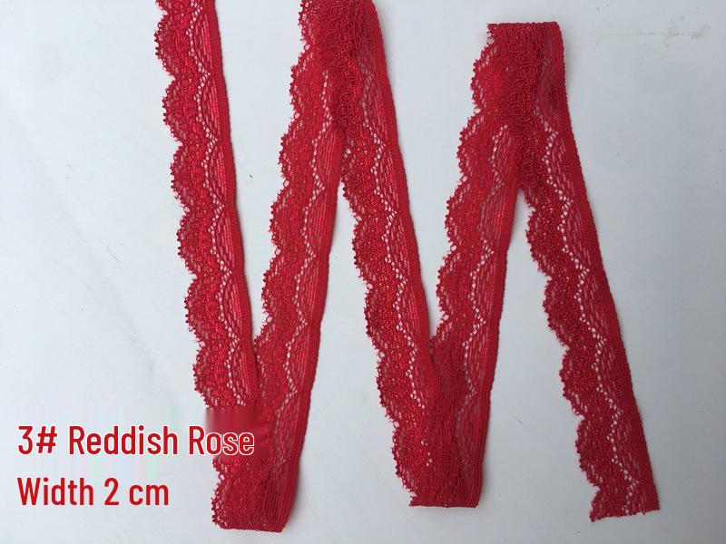 Multi-Color Elastic Lace Trim Lingerie, 2cm Wide