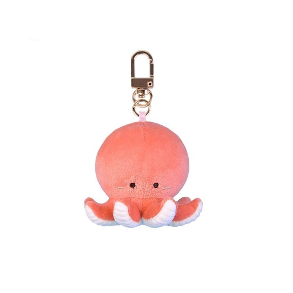 Soft Fluffy Sea Keyring Kawaii Cartoon Plush Pendant Bag Charm Ocean Animal Keychain Home Decor
