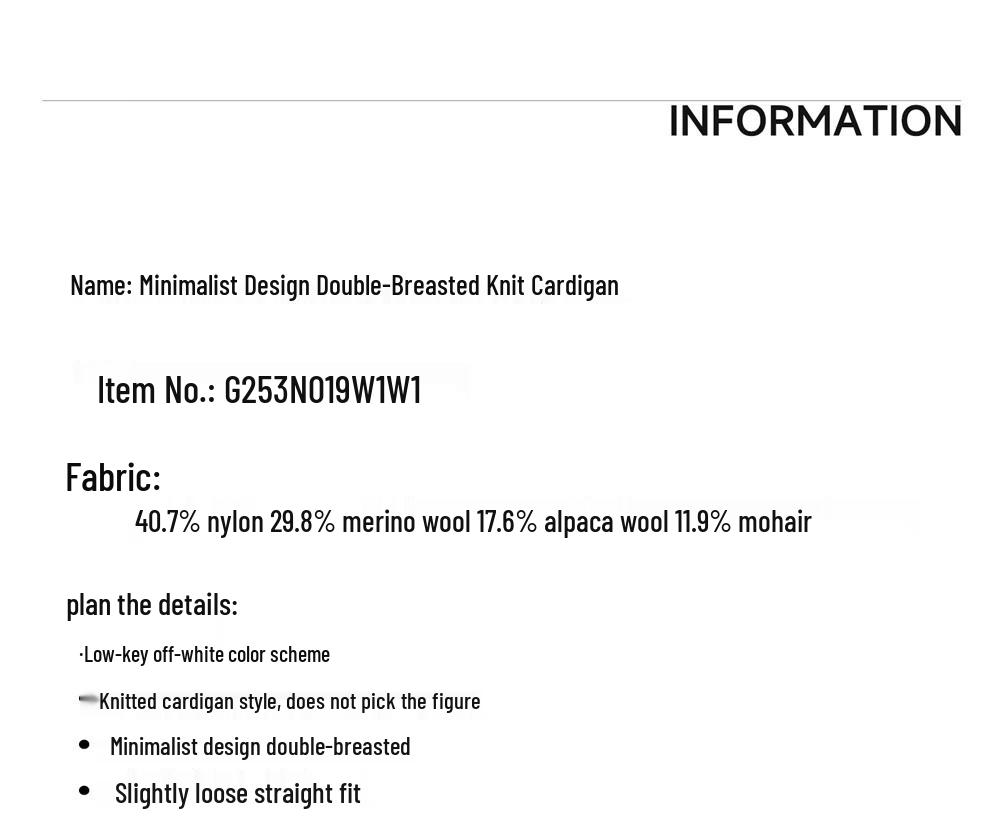 GREEN BELT Urban Traveler Fall 2025 Round Neck Knit Cardigan