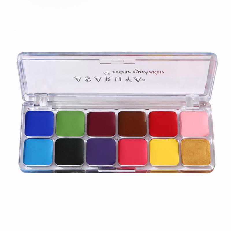 ASARUYA 12-Color Face Paint Stick for Kids' Stage Performance Makeup