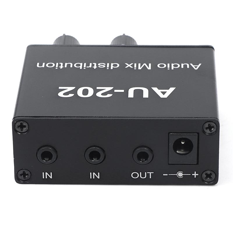 Stereo Mixer Audio Distributor For Headphone External Power Amp Volume