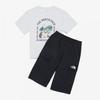 The North Face Kids Hike Capri Crew Set White Nt7ur19t