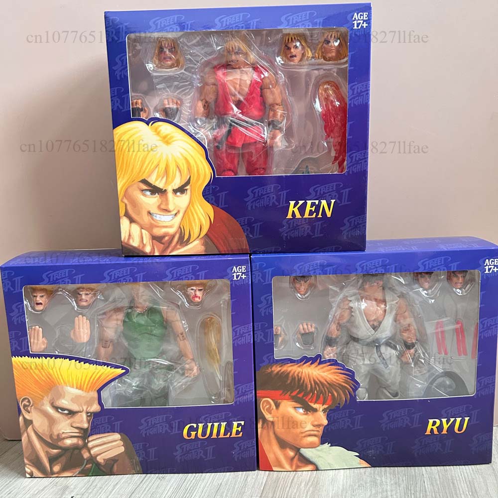 Ultra Street Fighter Ken Masters Storm Toys USFII: The Final Challengers Guile Ryu Ken Action Figure Model Toy Joint Movable
