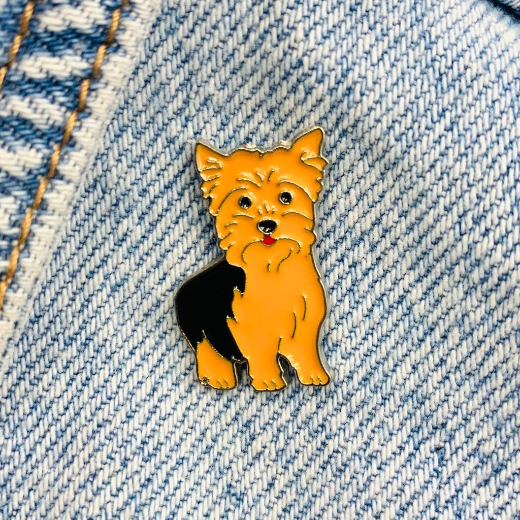 New Enamel Pin Yorkshire Terrier Dog Pet Connector Gift Birthday 1 Piece