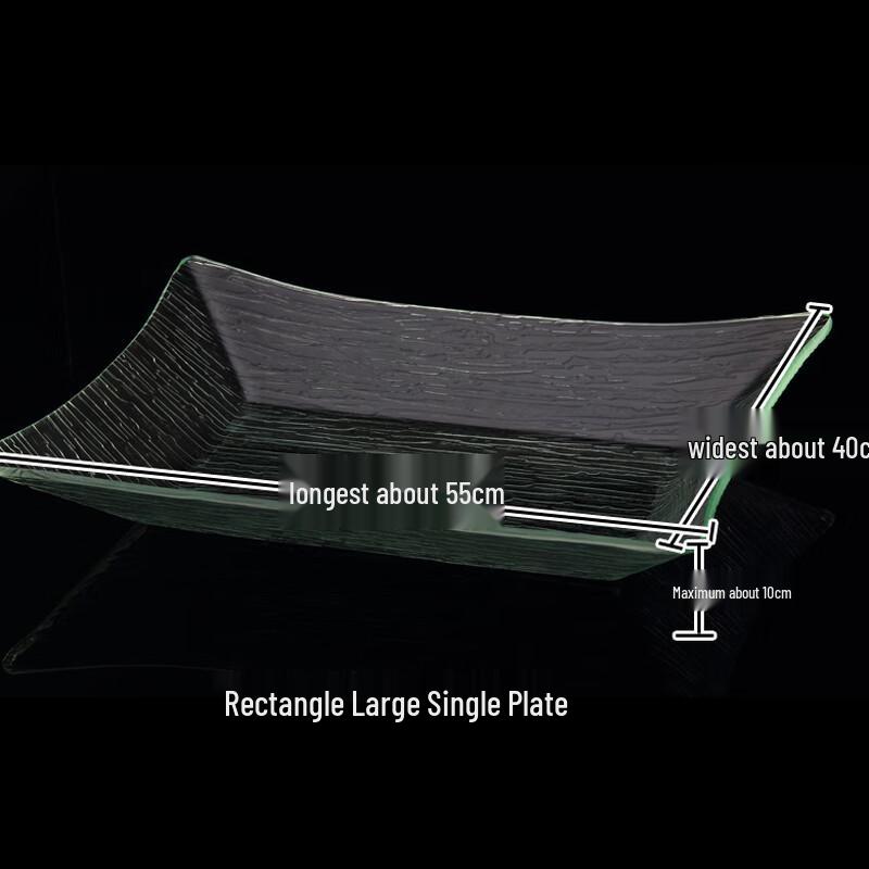 Acrylic Rectangular 3-Compartment Ice Serving Platter