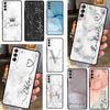 Personalised Marble  Customized Name Case For Samsung Galaxy S23 S22 Ultra Plus S8 S9 S10 Plus Note 10 20 S21 FE S20 FE Cover