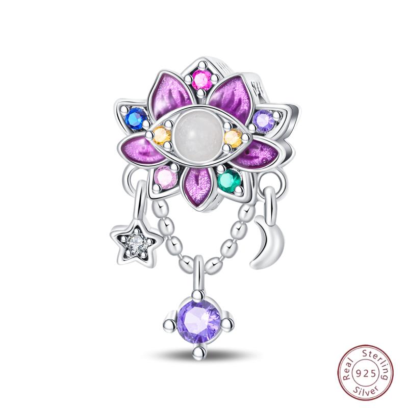 Copper Beaded Pendant Sparkling Zirconia Dream Catcher Original 3Mm Bracelet Women Fine Jewelry