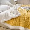 Winter Blanket Thickened Warm Lamb Wool Leisure Blanket Home Warm Thick Soft Bed Cover Knee for Office Sofa Microfiber Bedding