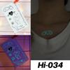 Waterproof Blue Luminous Tattoo Stickers: Snake & Butterfly Designs for Festivals