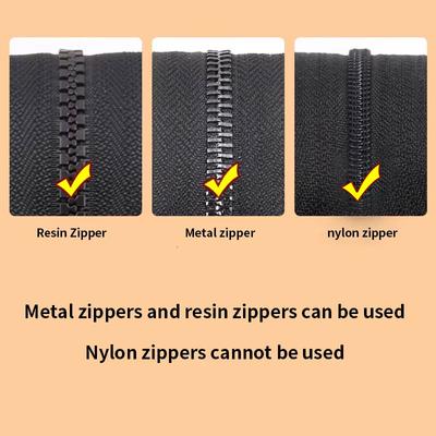 5PC Universal Zipper Repair Kit Quick Instant Detachable Zip Head Replacement Zipper Slider Pull DIY for Jacket Bag Coat