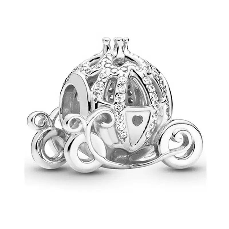 2025 Pandora Legierung Haustier Kürbis Kutsche Münzbörse Perlenarmband DIY Schmuck