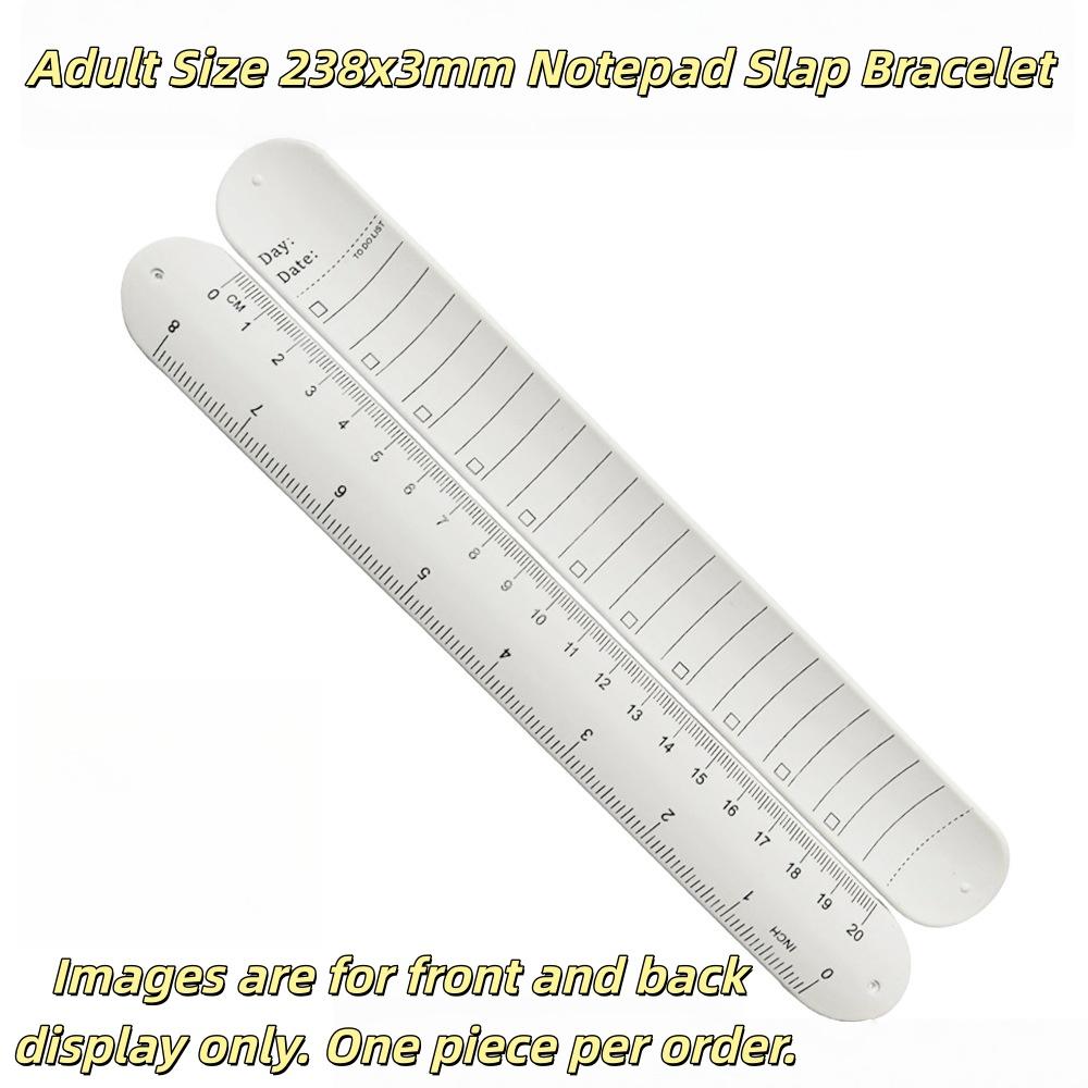

1 Piece of Writable, Erasable, and Reusable Wristband, Ruler Wristband Notebook, Suitable for Students, Nurses, Teachers, for Work Planning белый