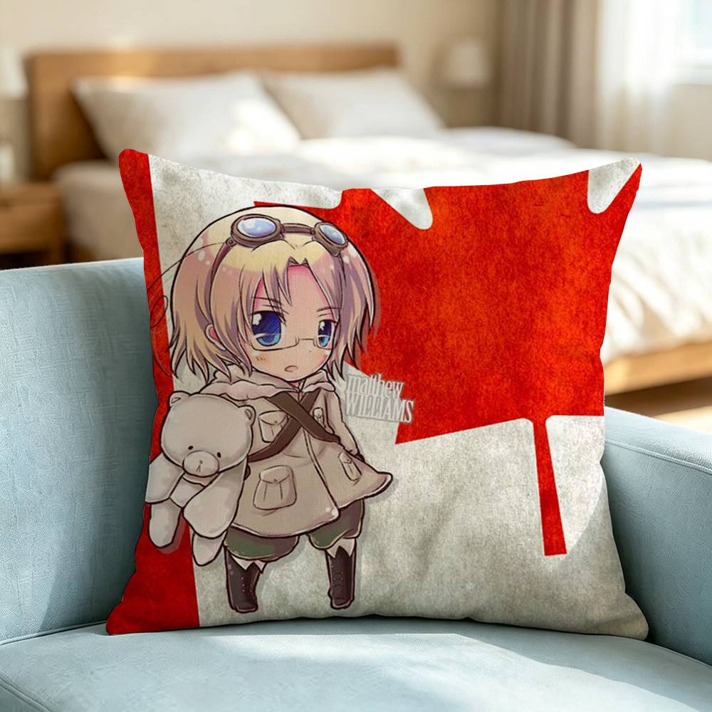 Canada Hetalia-A Williams Pillow Case Square Double-Sided Sofa Cushion Cover Bedroom Bedside Pillow Gift