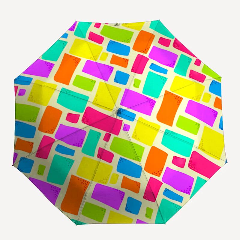 1pc Colorful PatternAutomatic Open/close Folding Umbrella, Compact Portable Travel Umbrella, Perfect Birthday/Holiday, Cute Umbrella y016