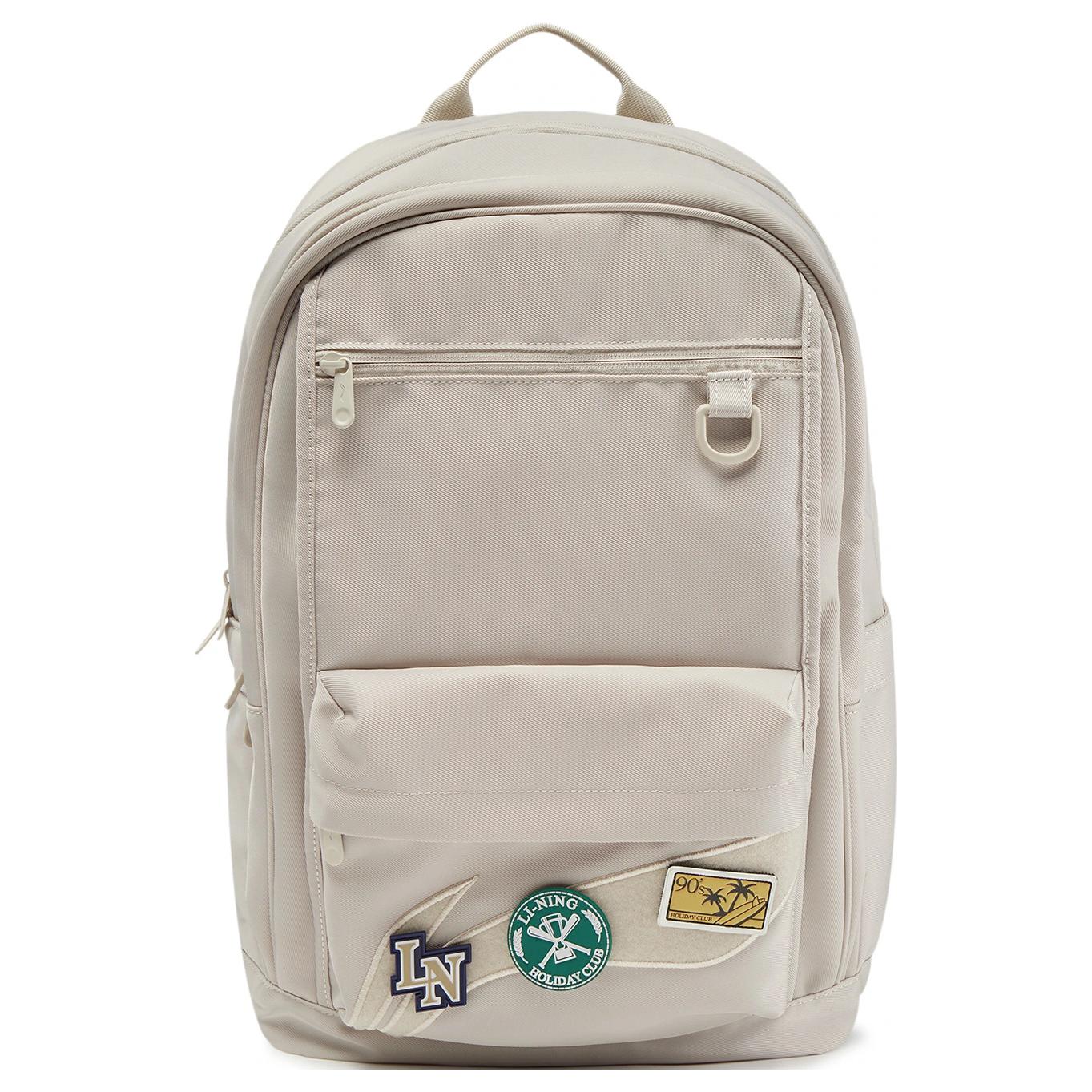 

New LiNing Sports Life Collection Polyester Backpack Unisex Oat Gray ABSV153-1 31.0*17.0*44.5CM