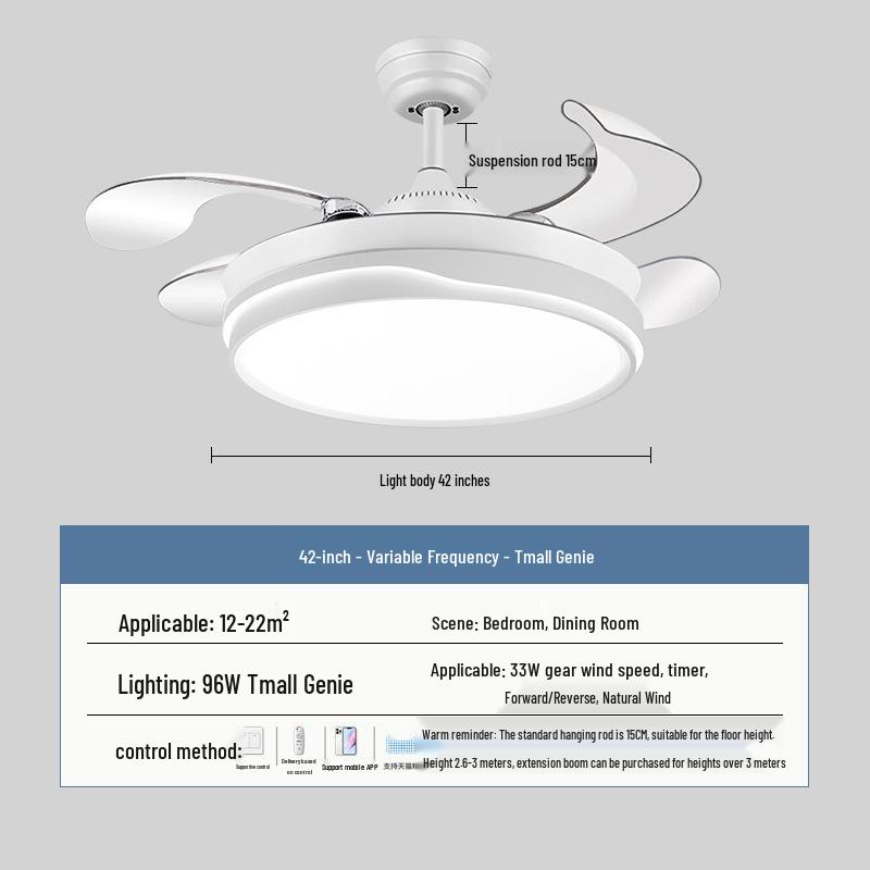 2026 New Model Flush Mount Ceiling Fan with Integrated Light for Living, Dining & Bedroom