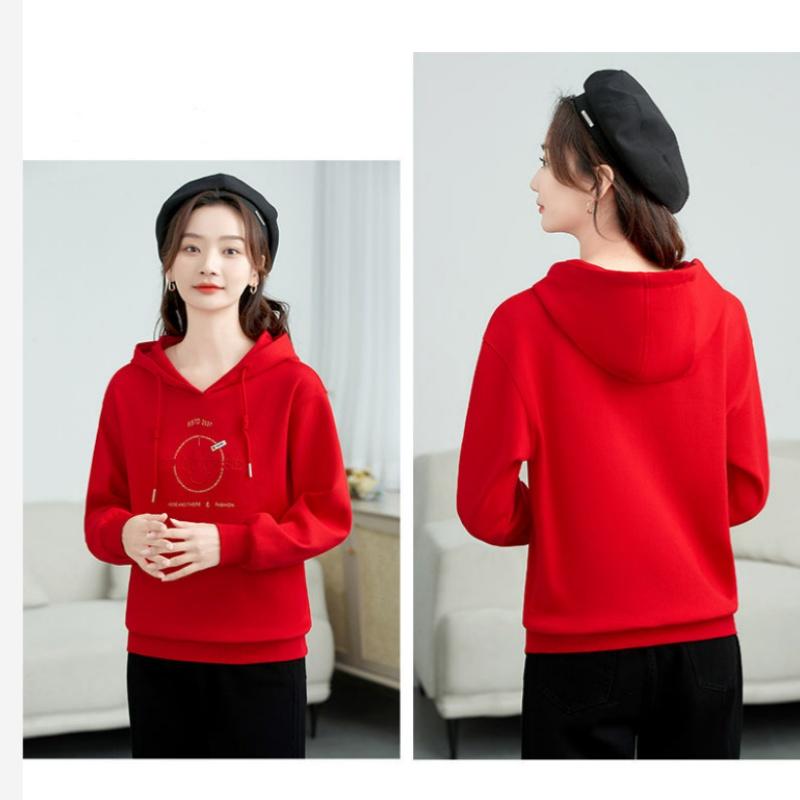 Hooded Sweater Women's Spring and Autumn Long-sleeved Blouse Temperament Loose and Thin Casual Jacket