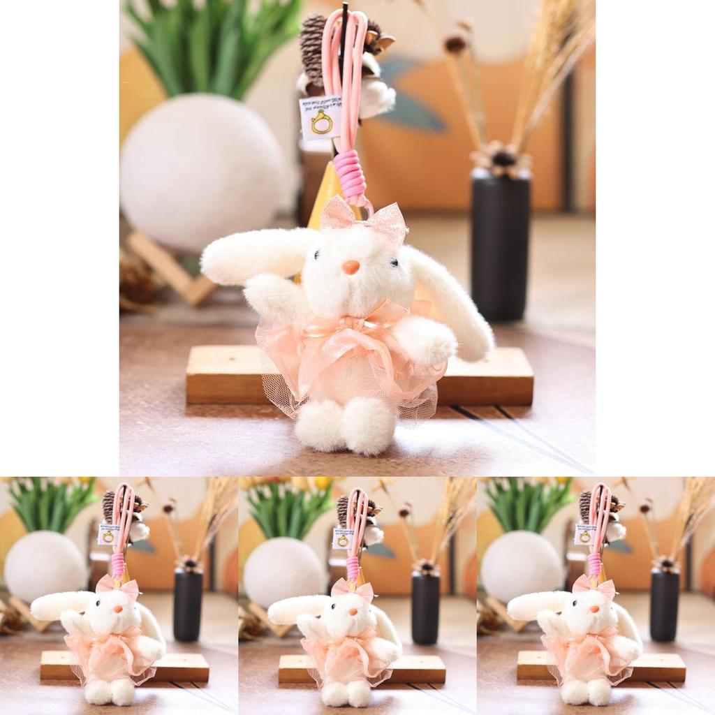 Cute Rabbit Plush Toy With Pp Cotton Filling For Bag Accessories And Gifts