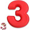 3D Silicone Number Cake Mold DIY Digital Bakery Chocolate Pastry Cream Non-Stick Baking Mould for Birthday Wedding Anniversary