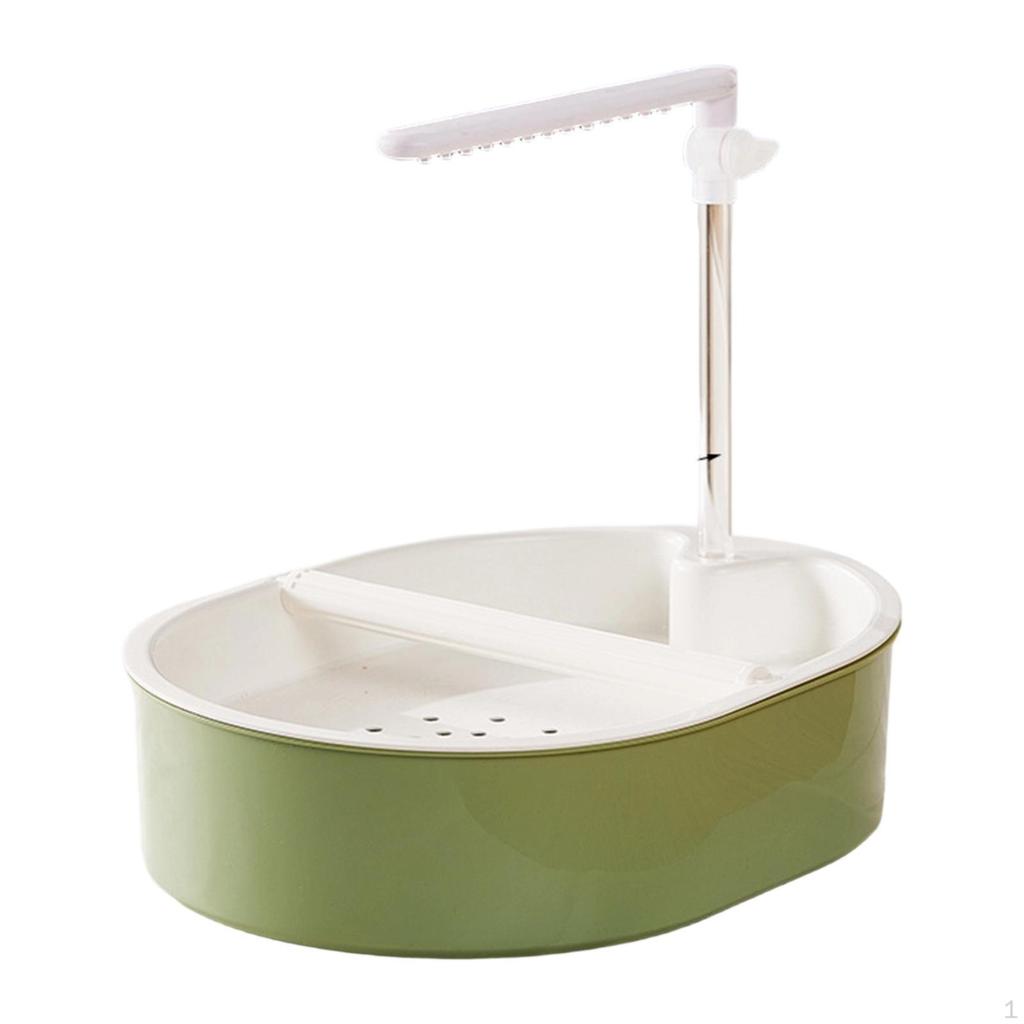 Parrot Bathtub, Automatic Bird Shower, Adjustable for Conures, Cockatiels, Lovebirds And Cockatoos.