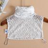 Elegant Lace Collars For Women Shirt Fake False Collar With Beads White Detachable Collar For Women Half Shirt Col Nep Kraagie