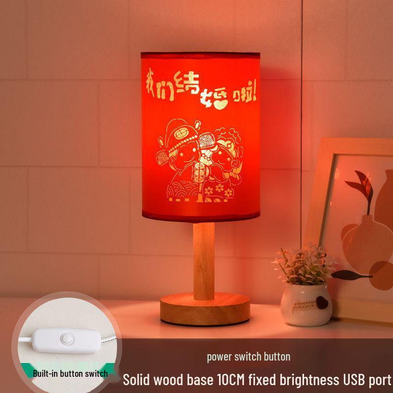 Долговечные прикроватные свадебные фонари для приданого – Пара для украшения свадебной комнаты Warm Light Fixed Brightness