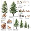 DECOWALL Watercolor Forest Animals Wall Stickers with and Tree Design for and Removable DIY Wall Decor for and Infants Bear, Deer, Fox, Kids' Rooms,