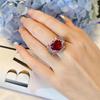 Eleganter Herzförmiger Edelstein- und Diamantring für Damen - Verstellbar, Trendy, Kalter Ästhetikstil