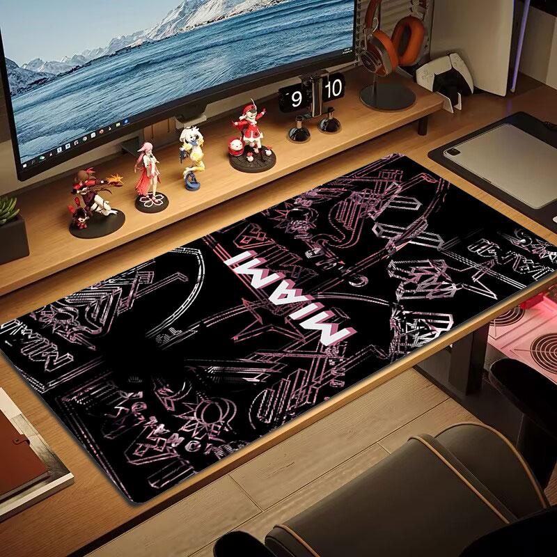 Miami CF Mouse Pad, Large Gaming Desk Mat, Non-slip XXL Mousepad for Laptop & Tablet, Mini PC Playmat with Stitched Edges