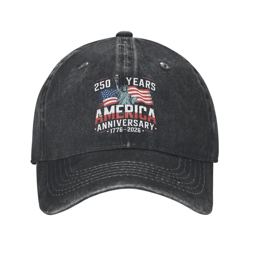 USA Th Commemorative Baseball Cap Retro Distressed Washed Sun Cap Unisex Women Outdoor Workouts Adjustable Fit Hats Cap