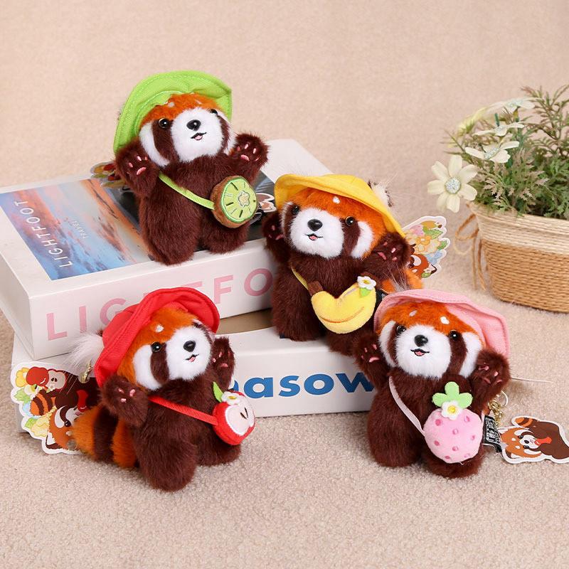Portachiavi Peluche Animale con Tessuto a Pelo Corto per Regalo e Accessori da Viaggio