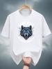 Lone Wolf Graphic Tee - Casual Summer T-shirt with Bold "LONE WOLF" Print