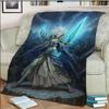 Game Hearthstone 3D tištěná umělecká fleecová přikrývka do postele Turistika Piknik Hrubá přikrývka přes postel Fleecová přikrývka