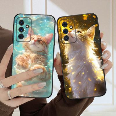 Cat In the Water For Samsung S20FE S 21 22 23 FE 24 Plus 25 Ultra Galaxy M23 32 34 35 52 53 54 55 5G Silicone Soft Phone Case