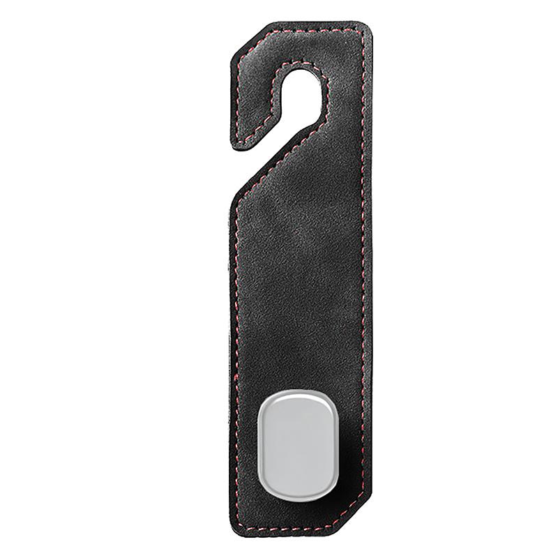 1 Piece 20Kg Large Load-Bearing Alloy Hook Universal Hanger 2 In 1 Car Headrest Hook Premium Suede Rear Seat Hanging Dual Hook C ABS Black
