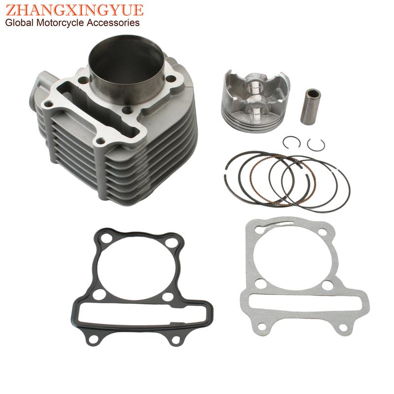 Scooter 58.5mm 4V Racing Big Bore Cylinder Kit 4 Valve Piston For GP110 GY6 125cc 150cc Upgrade to 160cc 152QMI 157QMJ 4T
