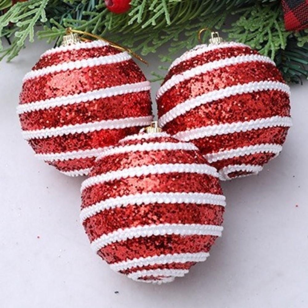 8cm Christmas Hanging Ball Set Shatterproof Xmas Tree Decor Christmas Ball Ornaments  Kids Gifts