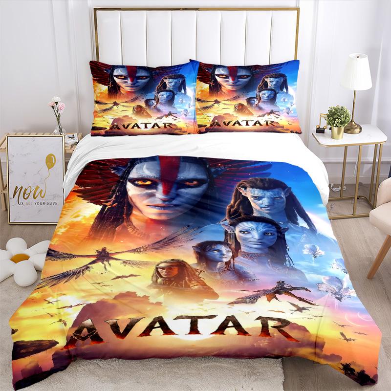 Avatar Frontiers Pandora Ensemble de literie 3 pièces Housse de couette avec 2 taies d'oreiller Cadeau d'anniversaire pour la maison