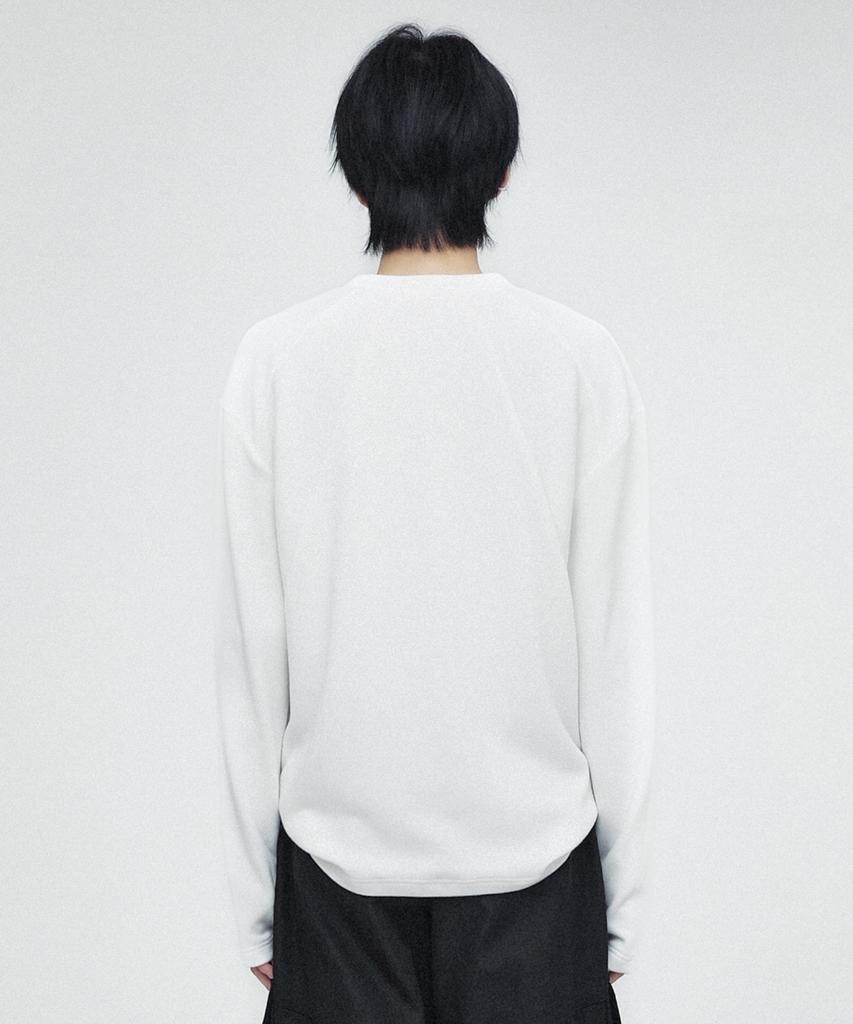 MINAV Block Round Knit T-Shirt [Ivory]