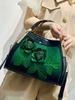 Fashion Embroidery In Mother Big Bag Bright Leather Women'S Bag Atmosphere High-End Messenger Handbag Women