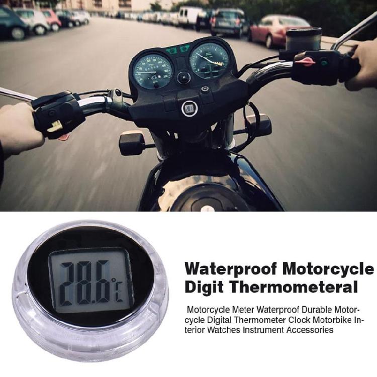 Motocyklový držák na řídítka Hodiny Číselník Měřič Teploměr Teplotní ukazatel