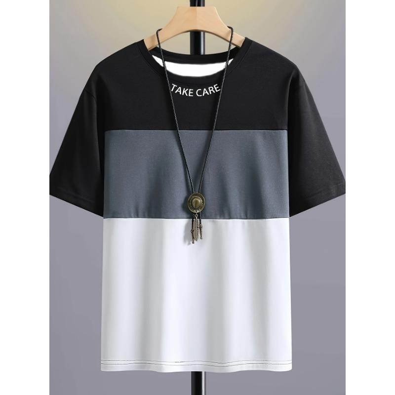 Summer European-American Men's Youth Fashion Sports Printed Loose Casual Short Sleeve T-Shirt