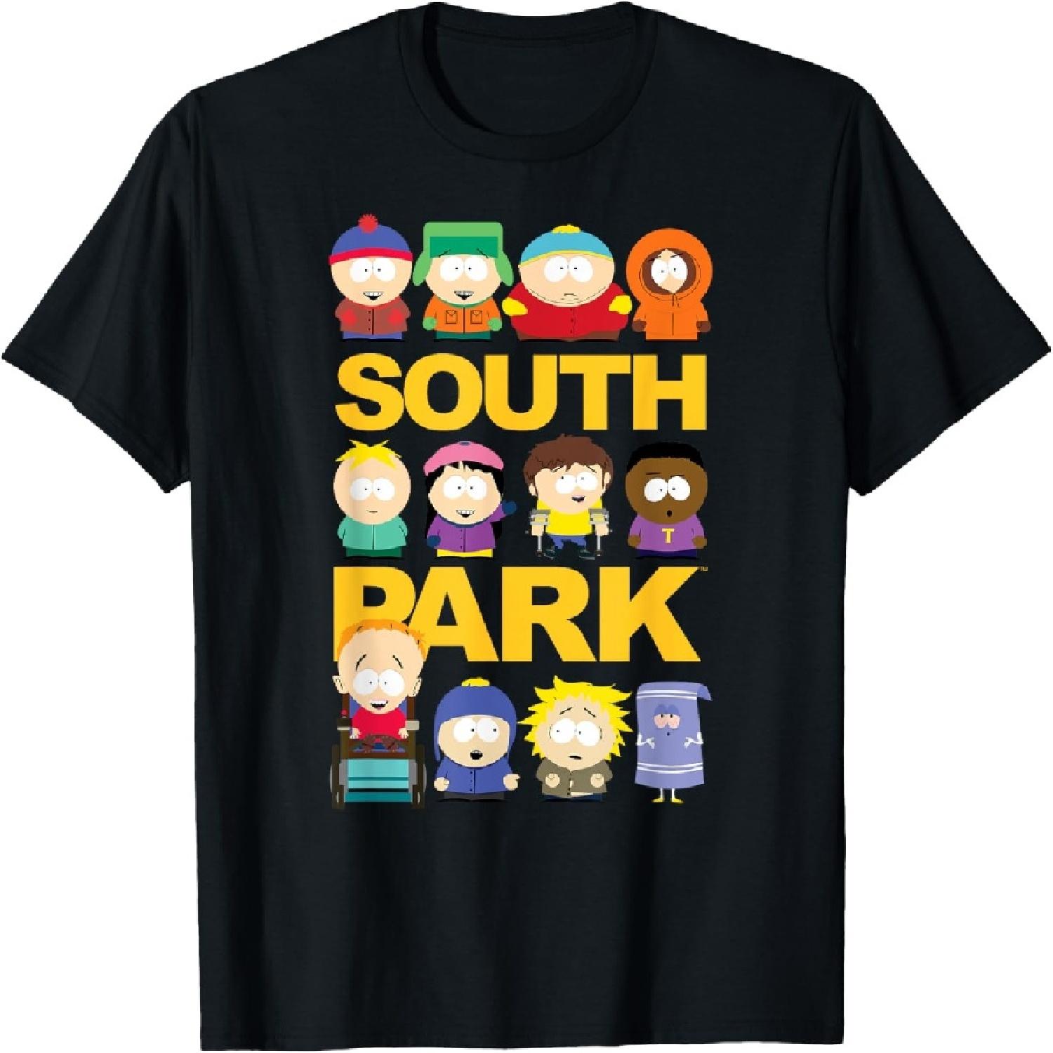 Футболка с групповым принтом South Park (большой размер) S
