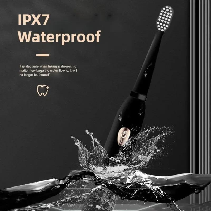 5-gear Mode Sonic Electric Toothbrush USB Charging Adult Ultrasonic Automatic Soft Hair Toothbrush IPX7 Waterproof Rechargeable