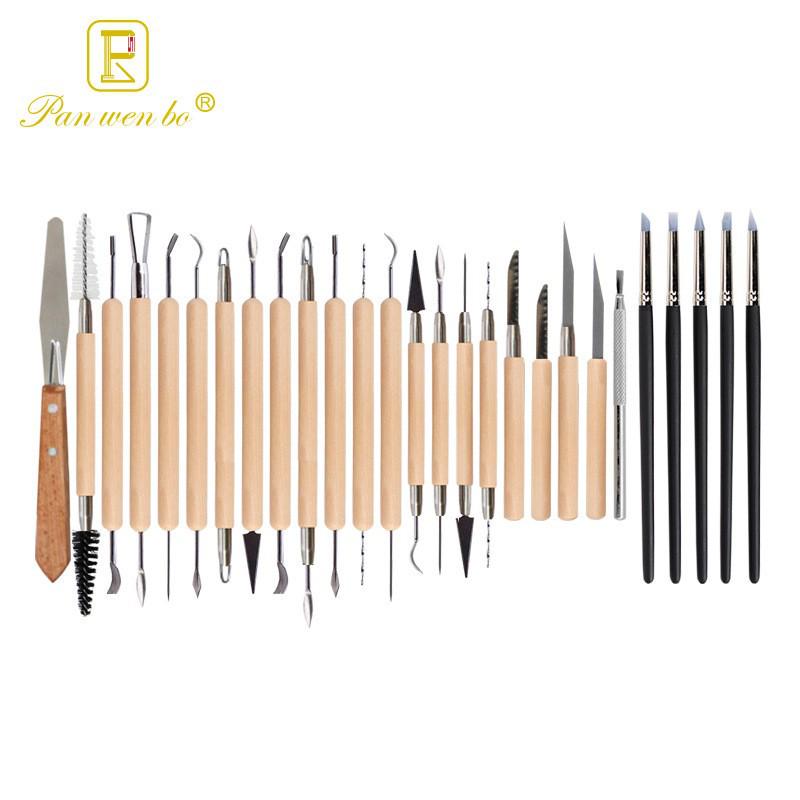 61-Piece Polymer Clay & Pottery Tool Set for DIY Carving and Embossing