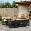 VidaXL 9-Piece Garden Dining Set with Cushions, Table and Folding Back Chairs, Outdoor Patio Furniture 3210927